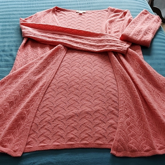 Garnet Hill lacey cashmere cardigan - Picture 13 of 15